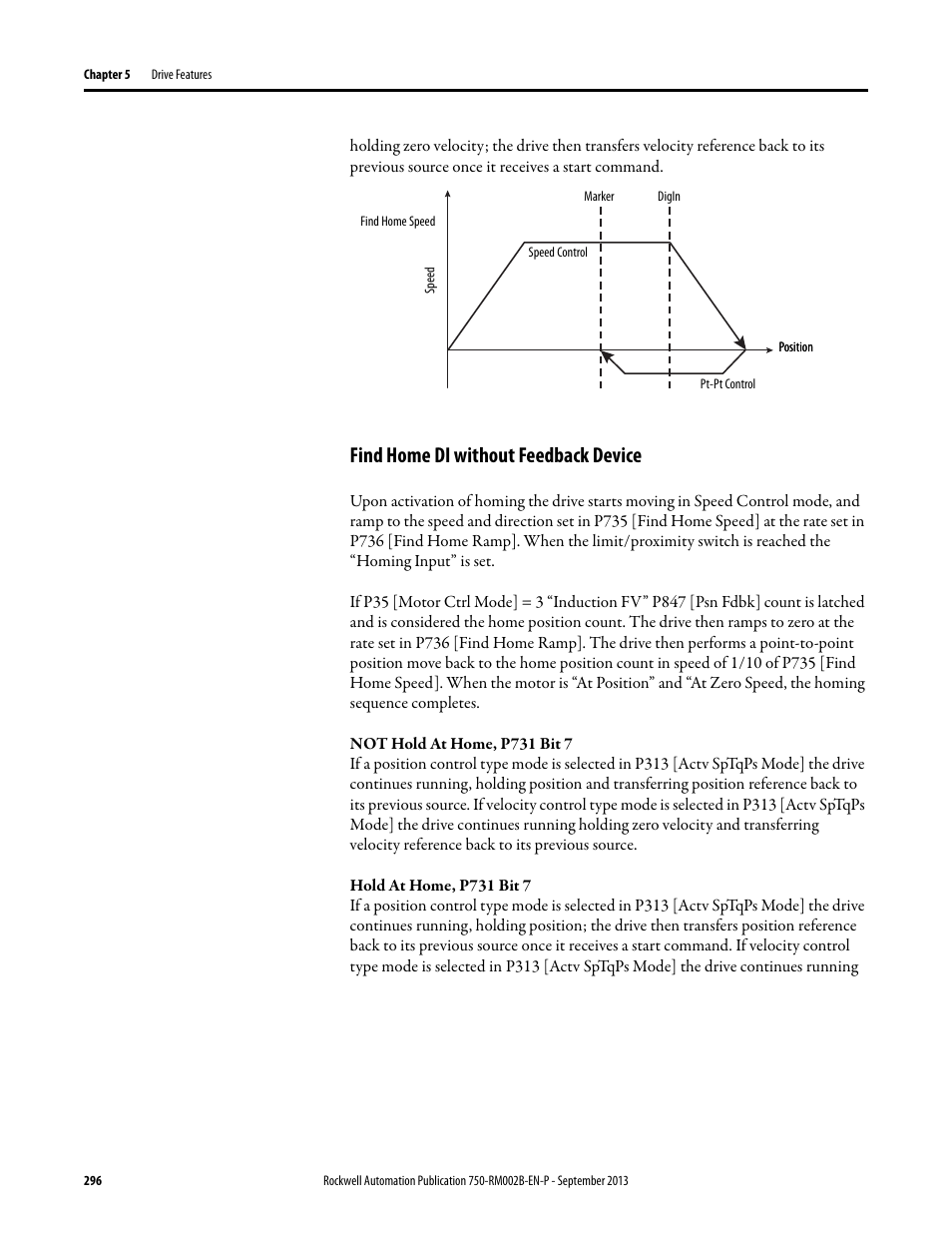 Find home di without feedback device | Rockwell Automation 20G PowerFlex 750-Series AC Drives User Manual | Page 296 / 432