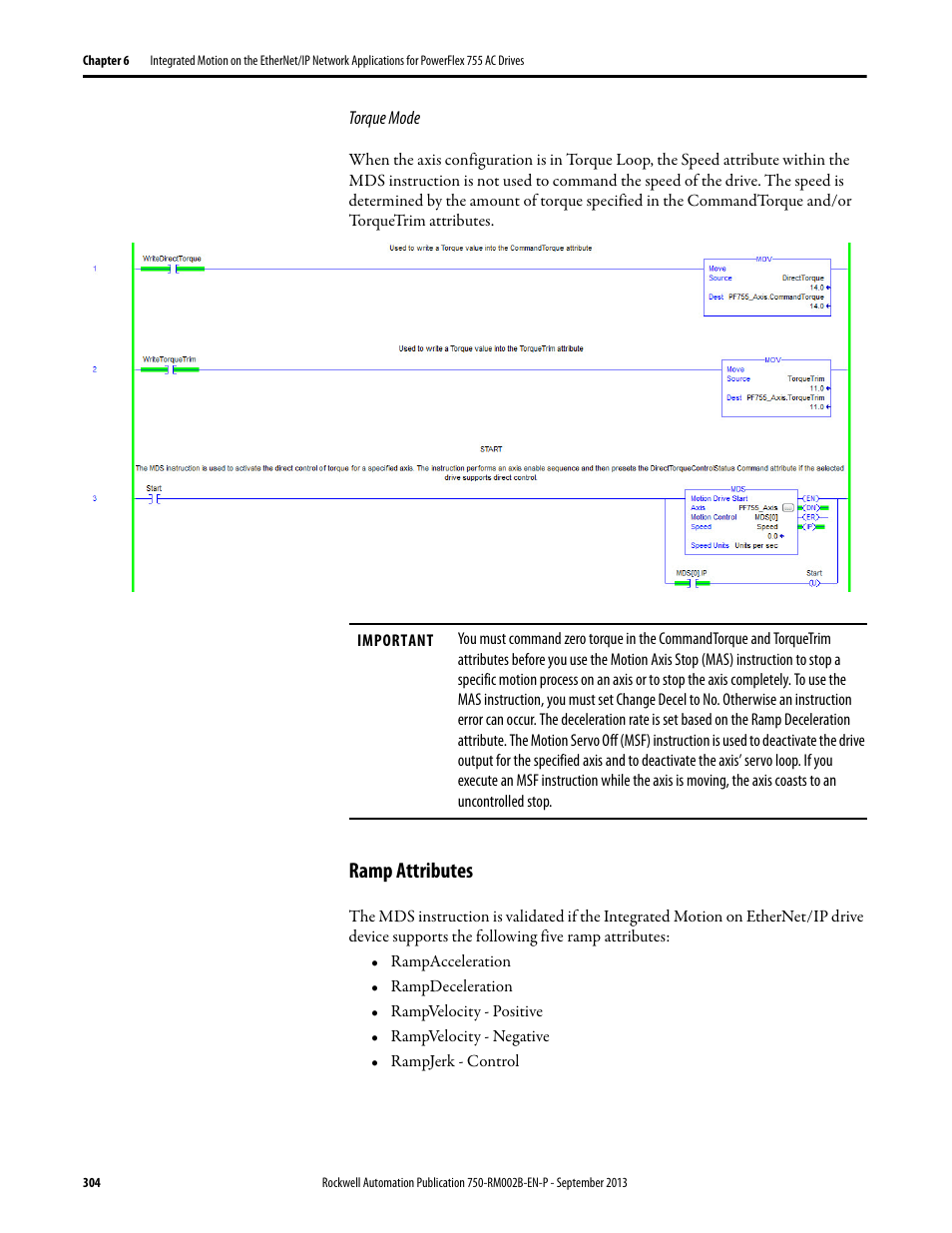 Ramp attributes | Rockwell Automation 20G PowerFlex 750-Series AC Drives User Manual | Page 304 / 432