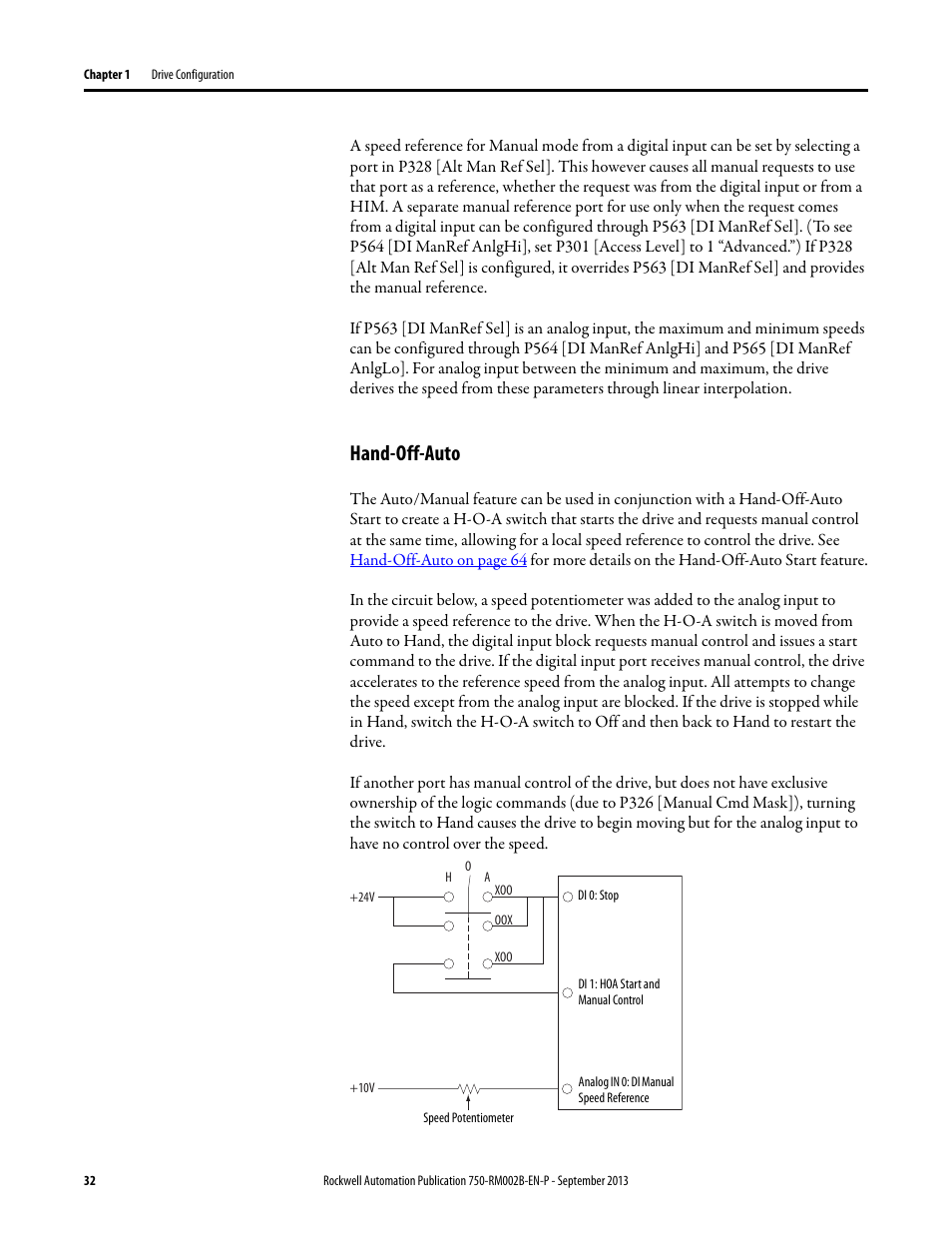 Hand-off-auto | Rockwell Automation 20G PowerFlex 750-Series AC Drives User Manual | Page 32 / 432