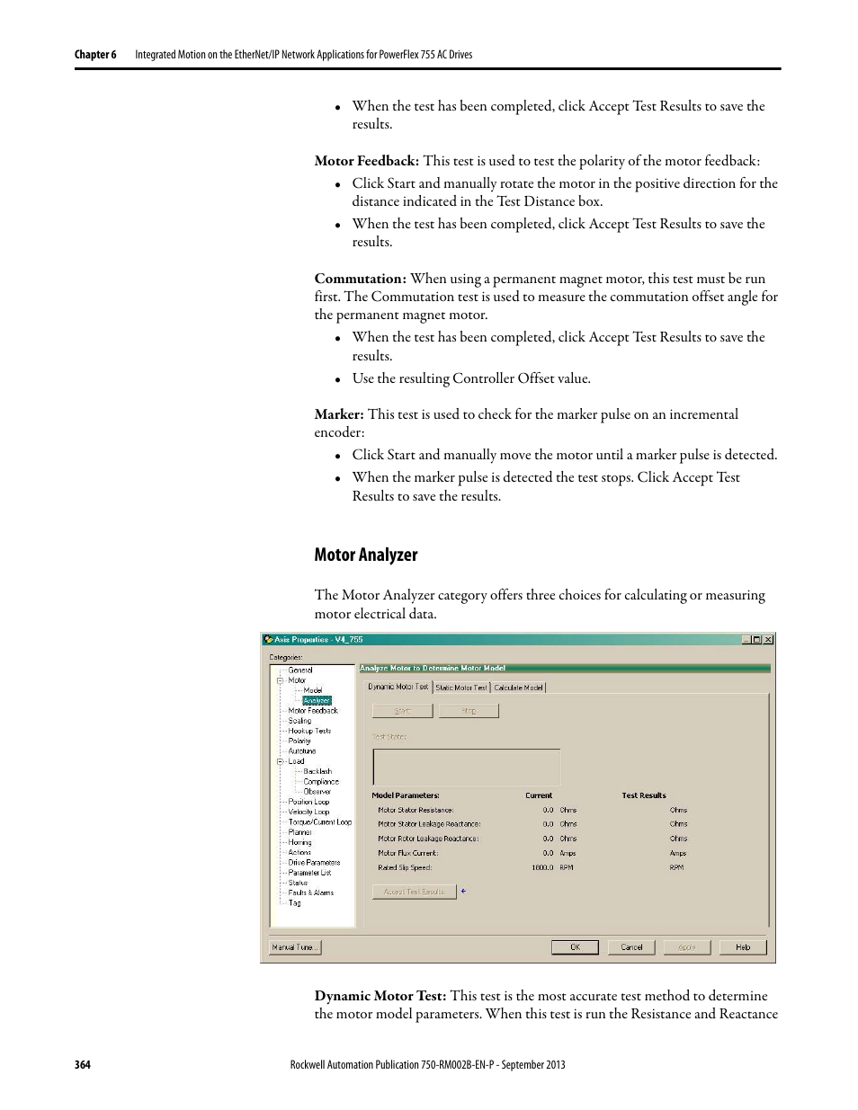 Motor analyzer | Rockwell Automation 20G PowerFlex 750-Series AC Drives User Manual | Page 364 / 432