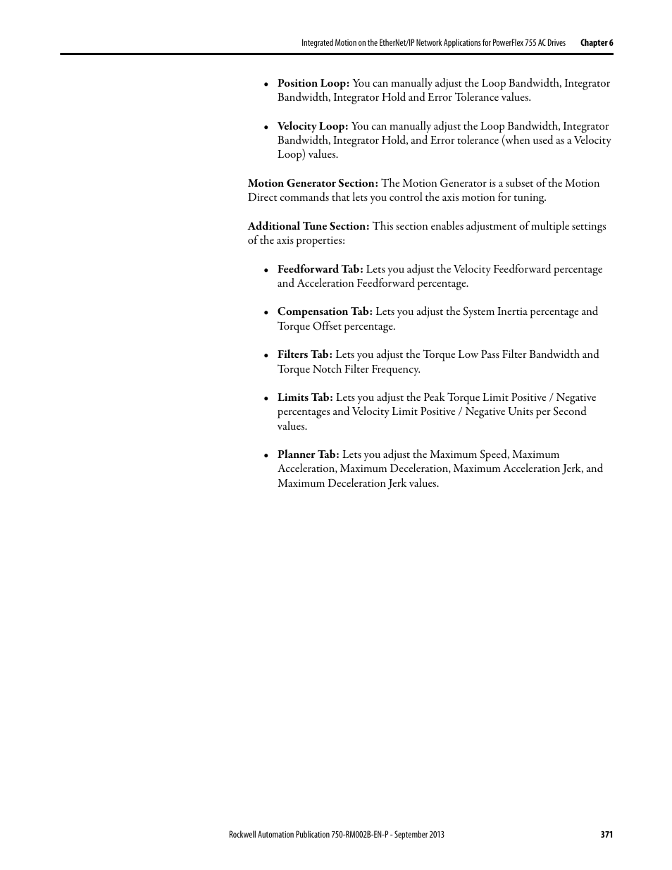 Rockwell Automation 20G PowerFlex 750-Series AC Drives User Manual | Page 371 / 432