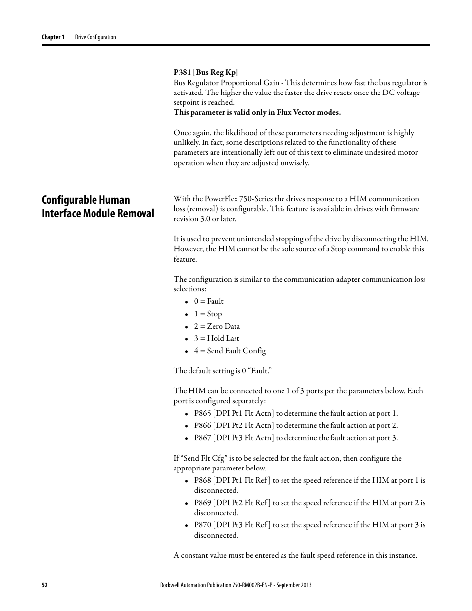 Configurable human interface module removal | Rockwell Automation 20G PowerFlex 750-Series AC Drives User Manual | Page 52 / 432