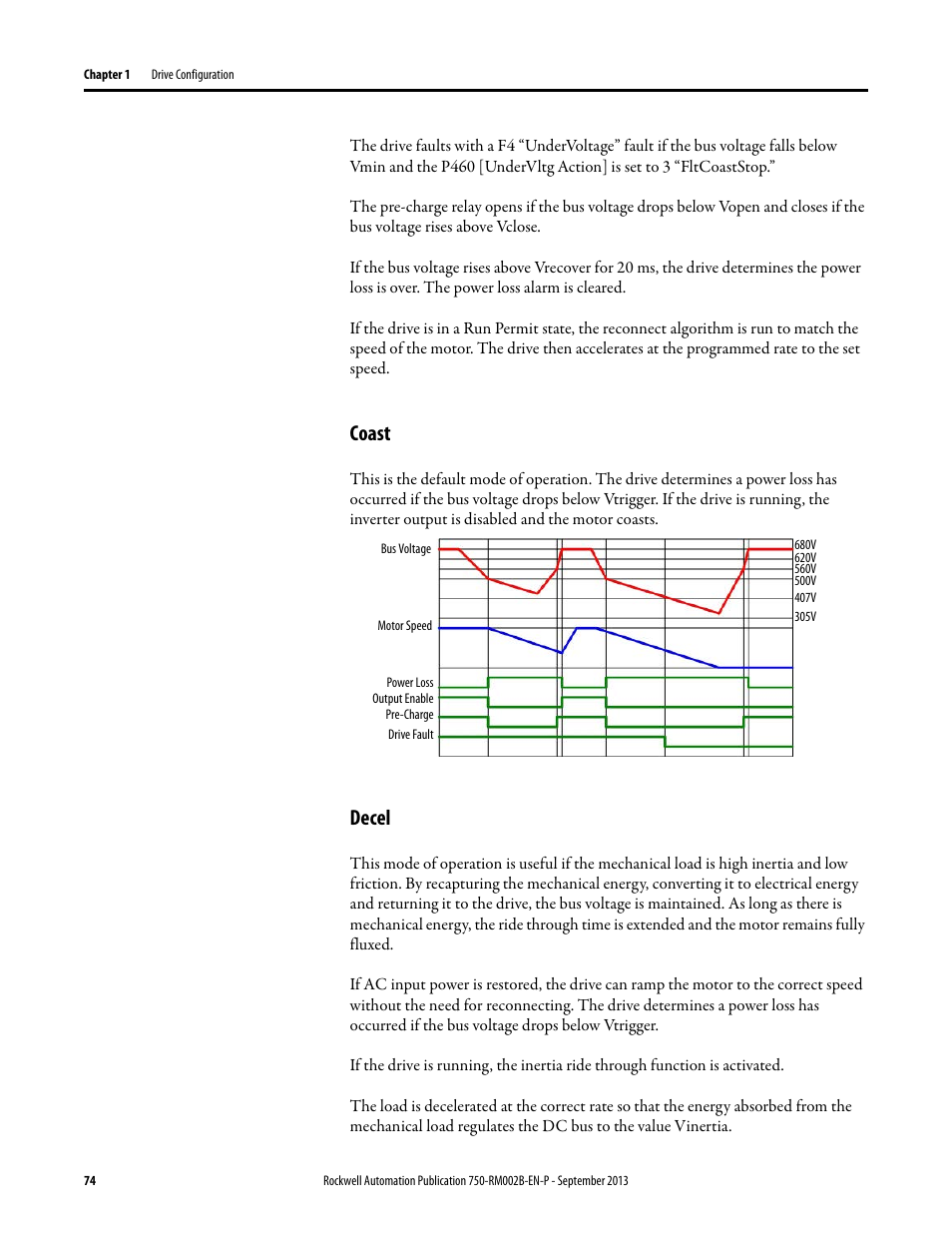 Coast, Decel | Rockwell Automation 20G PowerFlex 750-Series AC Drives User Manual | Page 74 / 432