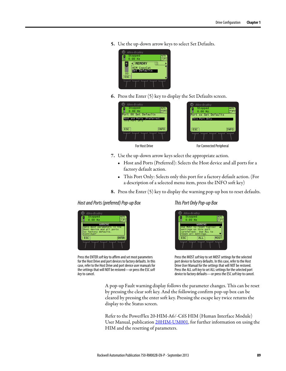 Host and ports (preferred) pop-up box, This port only pop-up box | Rockwell Automation 20G PowerFlex 750-Series AC Drives User Manual | Page 89 / 432