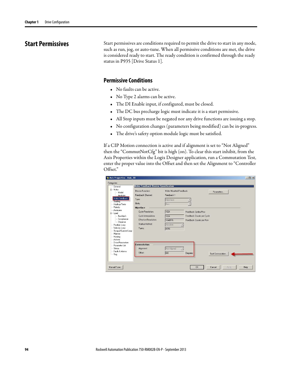 Start permissives, Permissive conditions | Rockwell Automation 20G PowerFlex 750-Series AC Drives User Manual | Page 94 / 432