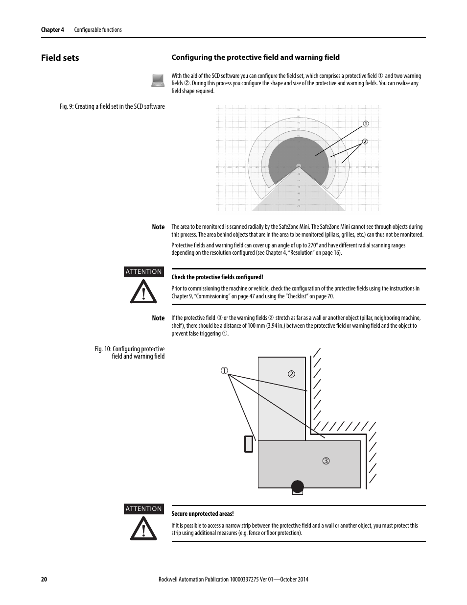 Field sets | Rockwell Automation 442L-SFZNMN SafeZone Mini Safety Laser Scanner User Manual User Manual | Page 22 / 80