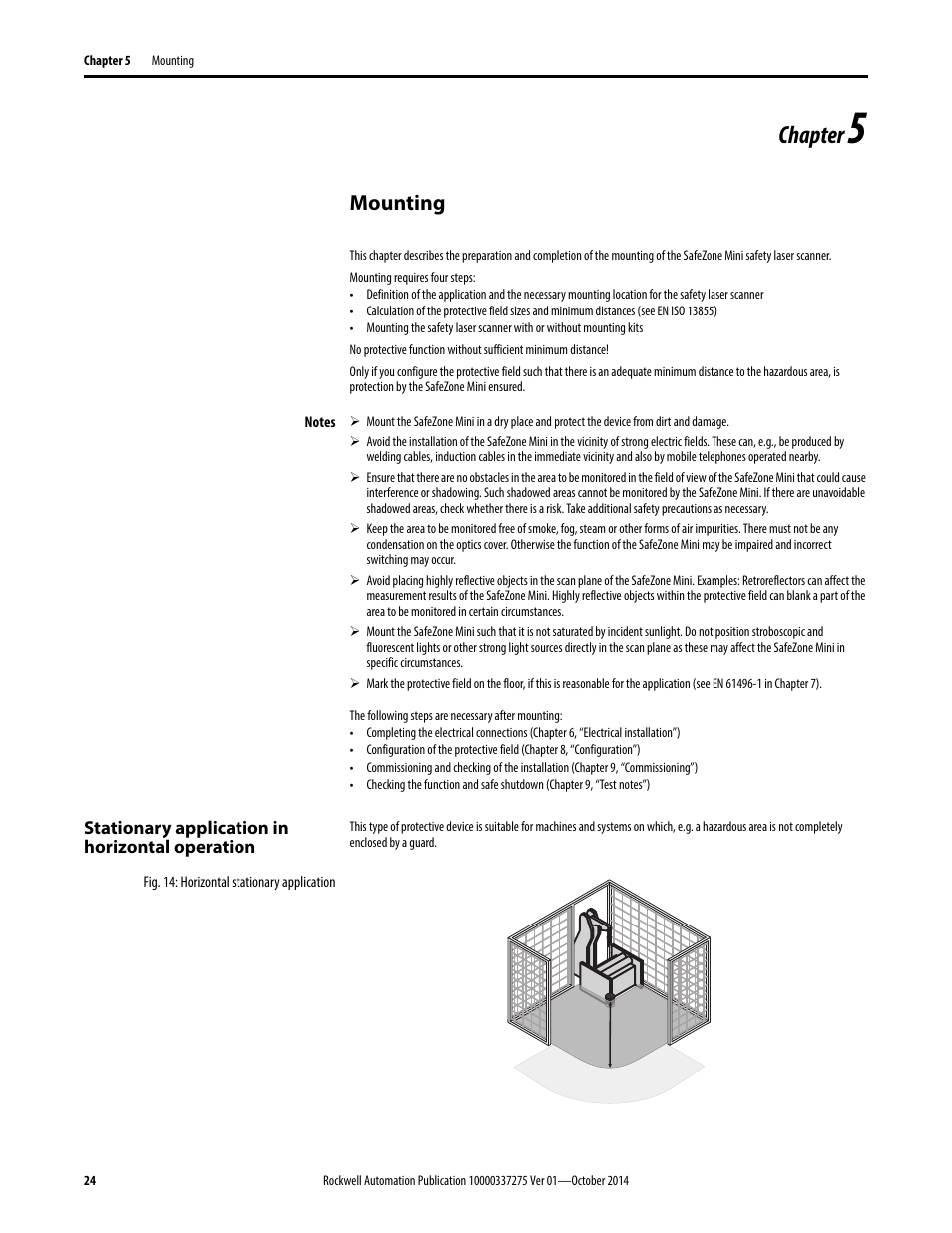 Chapter, Mounting | Rockwell Automation 442L-SFZNMN SafeZone Mini Safety Laser Scanner User Manual User Manual | Page 26 / 80