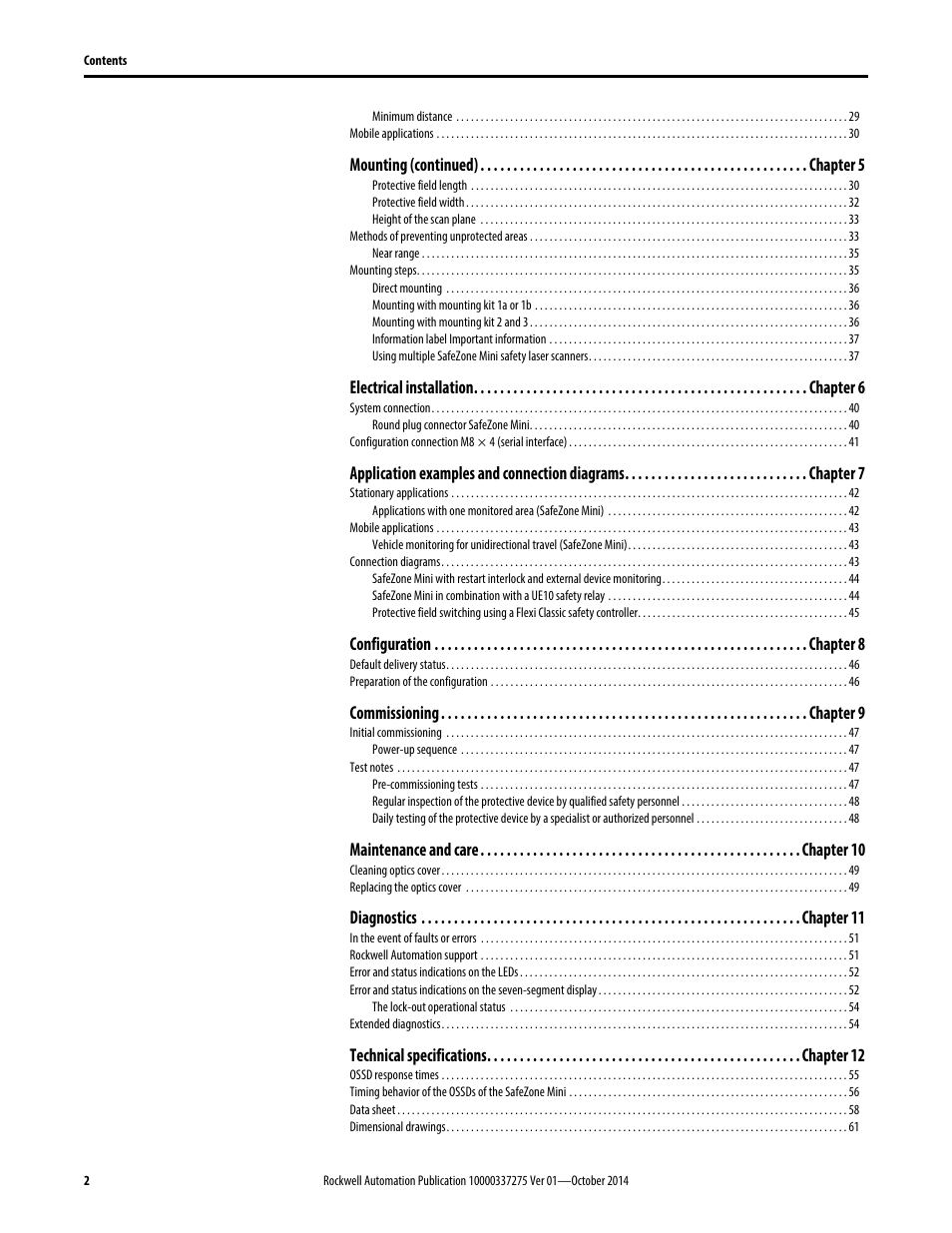 Rockwell Automation 442L-SFZNMN SafeZone Mini Safety Laser Scanner User Manual User Manual | Page 4 / 80
