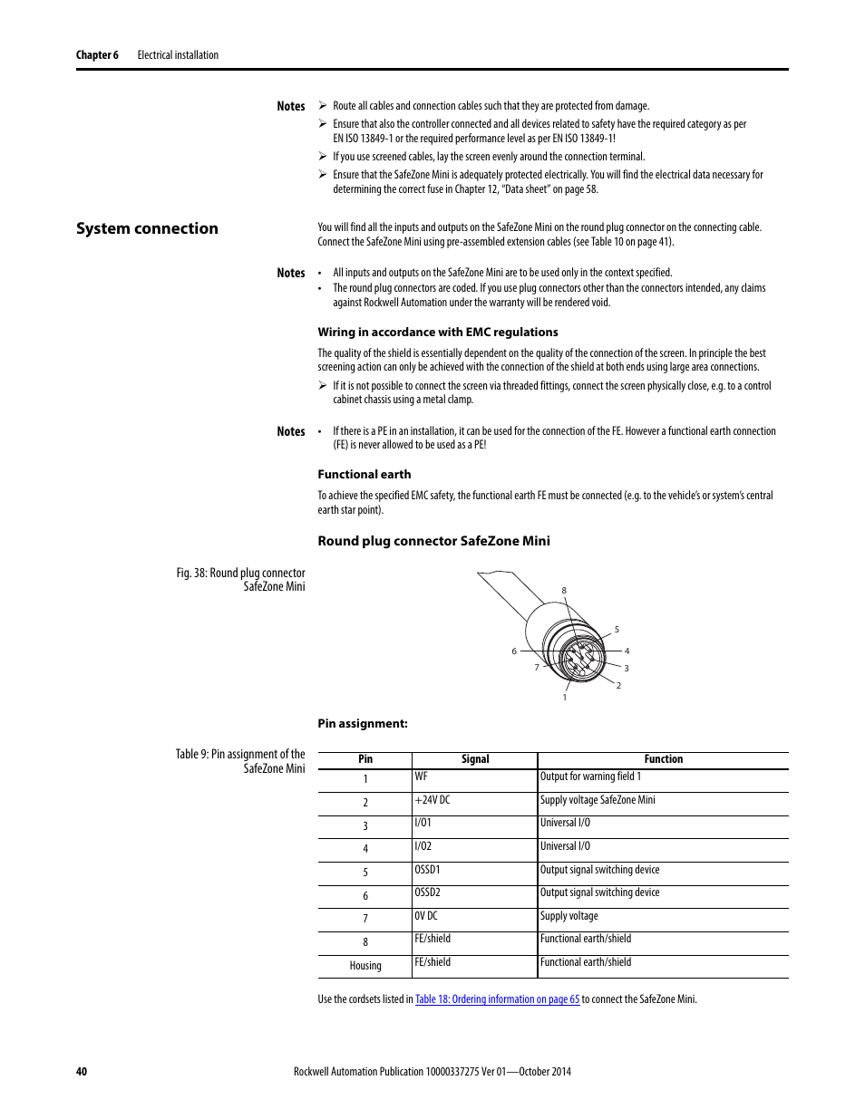 System connection | Rockwell Automation 442L-SFZNMN SafeZone Mini Safety Laser Scanner User Manual User Manual | Page 42 / 80