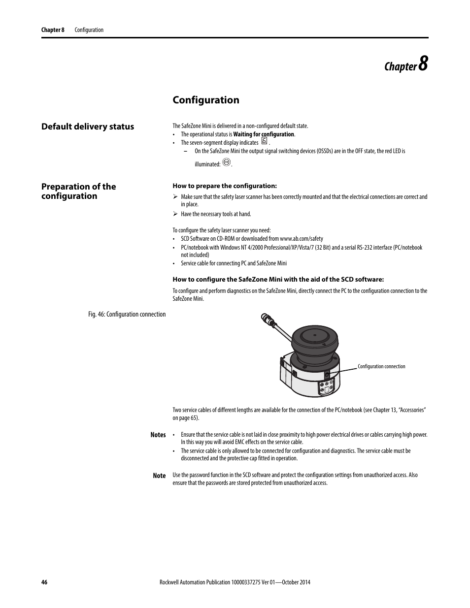 Chapter, Configuration | Rockwell Automation 442L-SFZNMN SafeZone Mini Safety Laser Scanner User Manual User Manual | Page 48 / 80