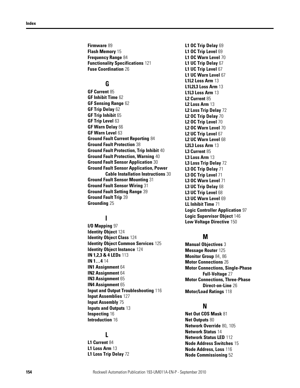 Rockwell Automation 193-EC4 EC4 Current Monitoring Relay User Manual User Manual | Page 153 / 157