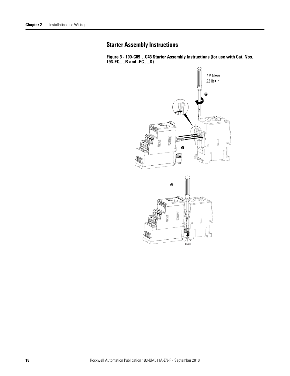 Starter assembly instructions | Rockwell Automation 193-EC4 EC4 Current Monitoring Relay User Manual User Manual | Page 17 / 157