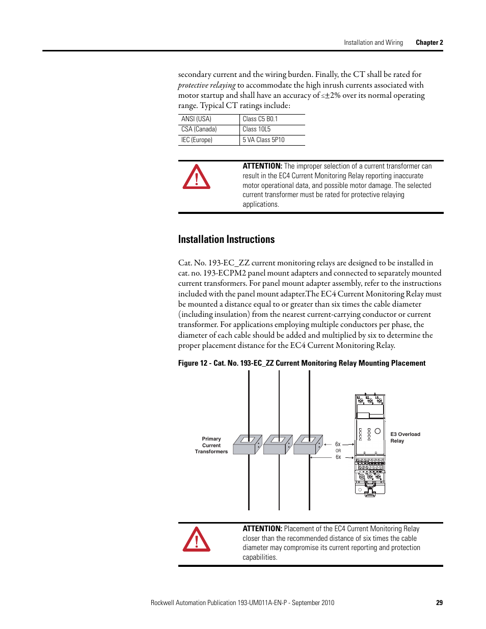 Installation instructions | Rockwell Automation 193-EC4 EC4 Current Monitoring Relay User Manual User Manual | Page 28 / 157