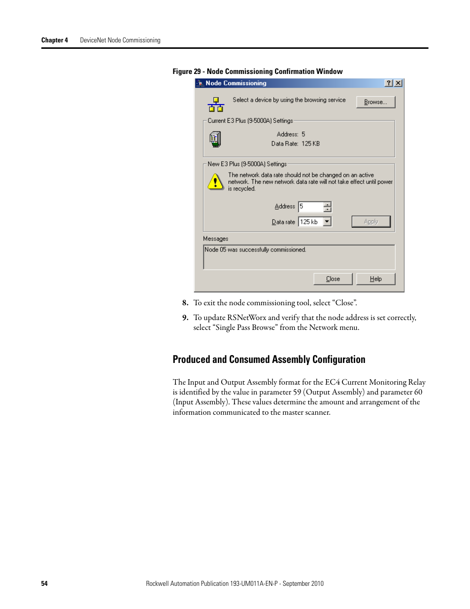 Produced and consumed assembly configuration | Rockwell Automation 193-EC4 EC4 Current Monitoring Relay User Manual User Manual | Page 53 / 157