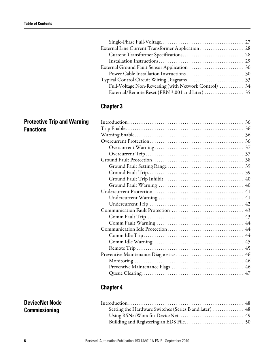 Rockwell Automation 193-EC4 EC4 Current Monitoring Relay User Manual User Manual | Page 6 / 157