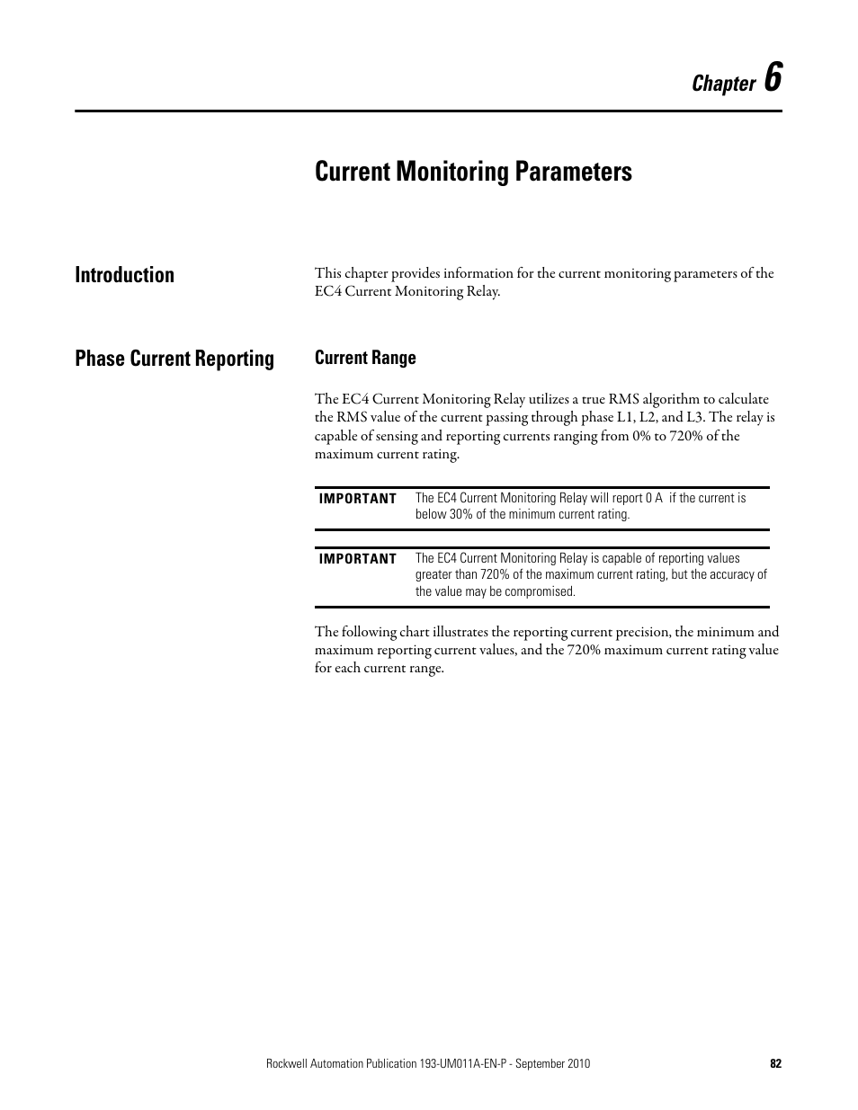 Current monitoring parameters | Rockwell Automation 193-EC4 EC4 Current Monitoring Relay User Manual User Manual | Page 81 / 157