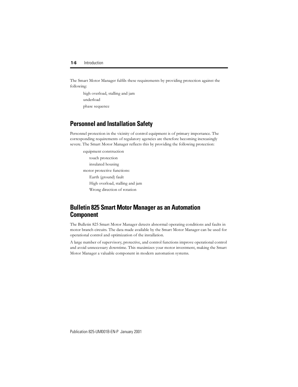 Personnel and installation safety | Rockwell Automation 825 Smart Motor Manager User Manual User Manual | Page 20 / 160