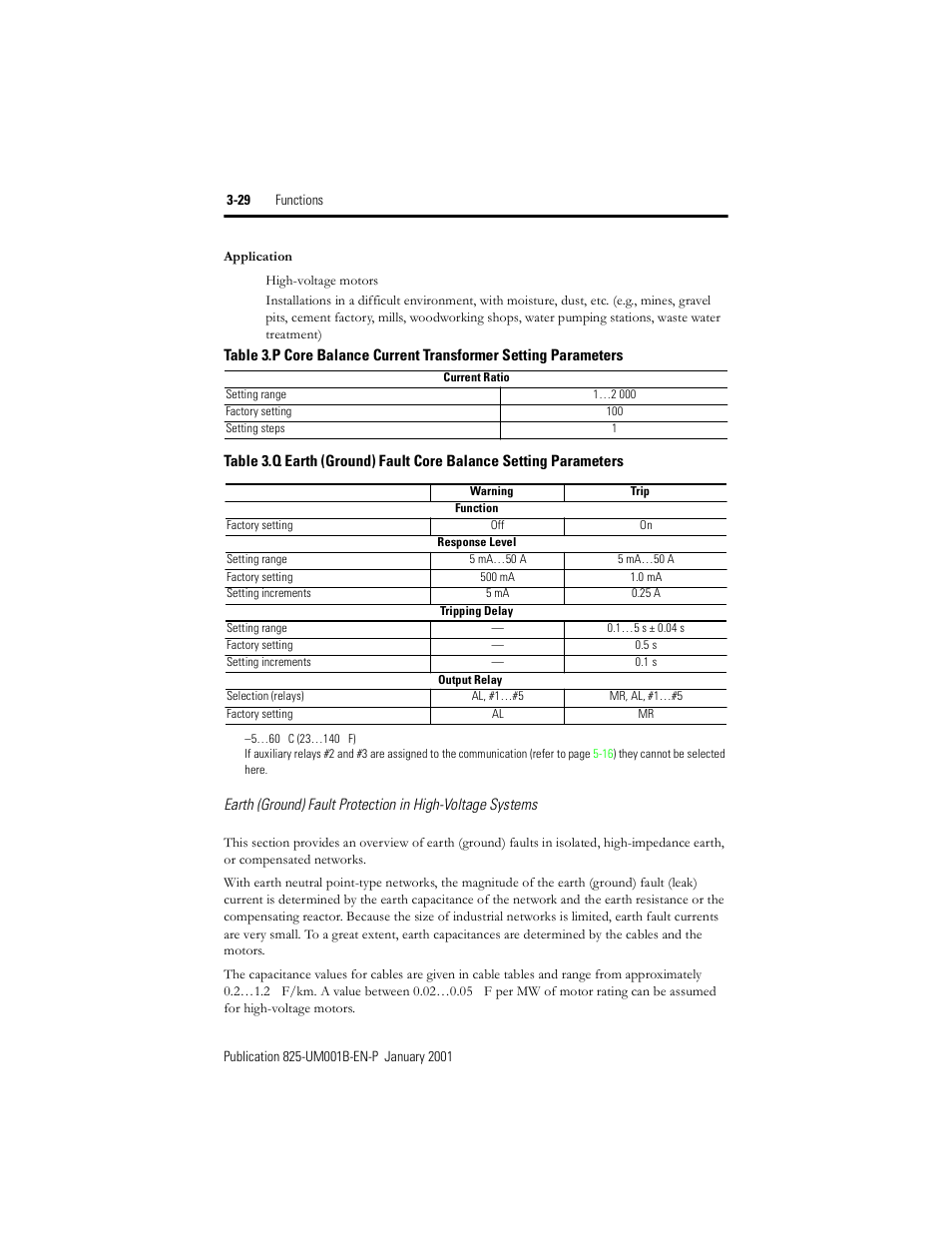 Table 3.p, Table 3.q | Rockwell Automation 825 Smart Motor Manager User Manual User Manual | Page 62 / 160