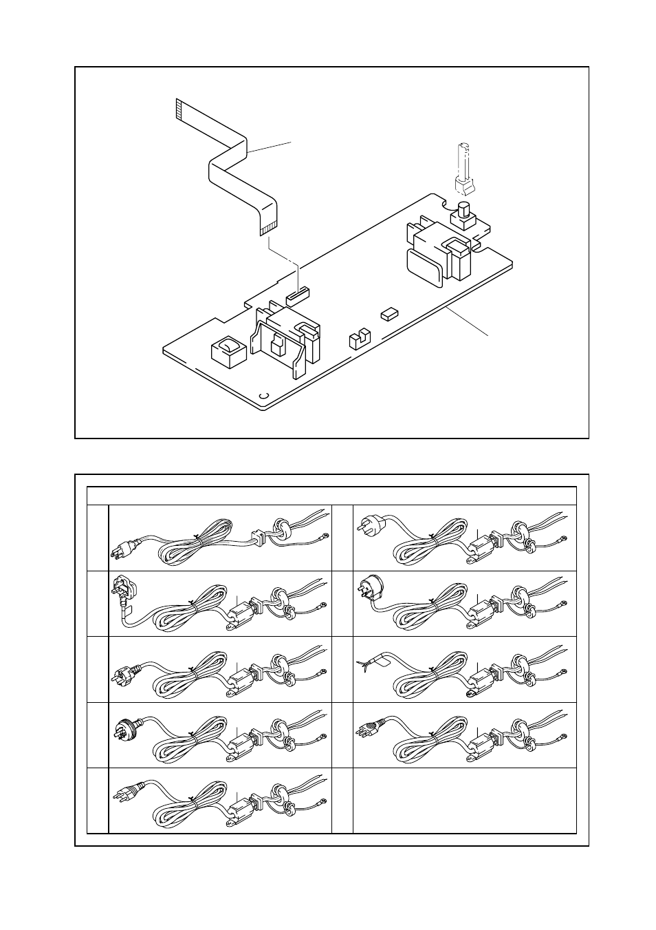 1 uk3443001 1 high-voltage ps assy (sp), 2 uk3433001 1 hv flat cable 11 | Brother HL-1060 User Manual | Page 16 / 20