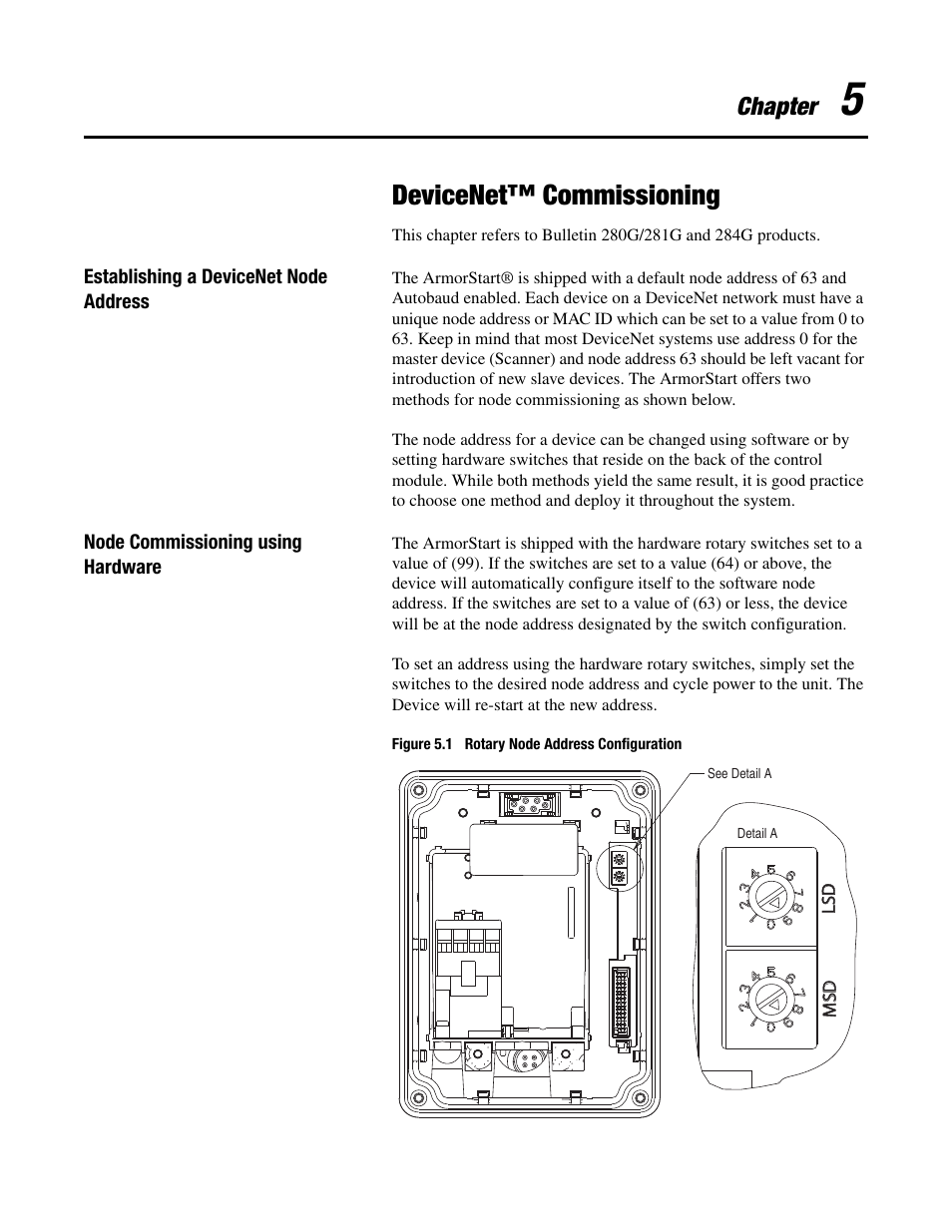 Devicenet™ commissioning, Chapter | Rockwell Automation 284G ArmorStart - User Manual User Manual | Page 139 / 324