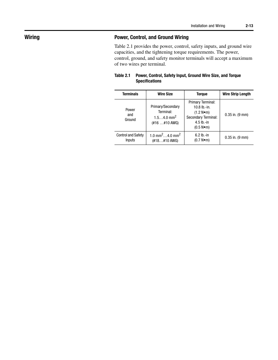 Wiring, Power, control, and ground wiring | Rockwell Automation 284G ArmorStart - User Manual User Manual | Page 31 / 324