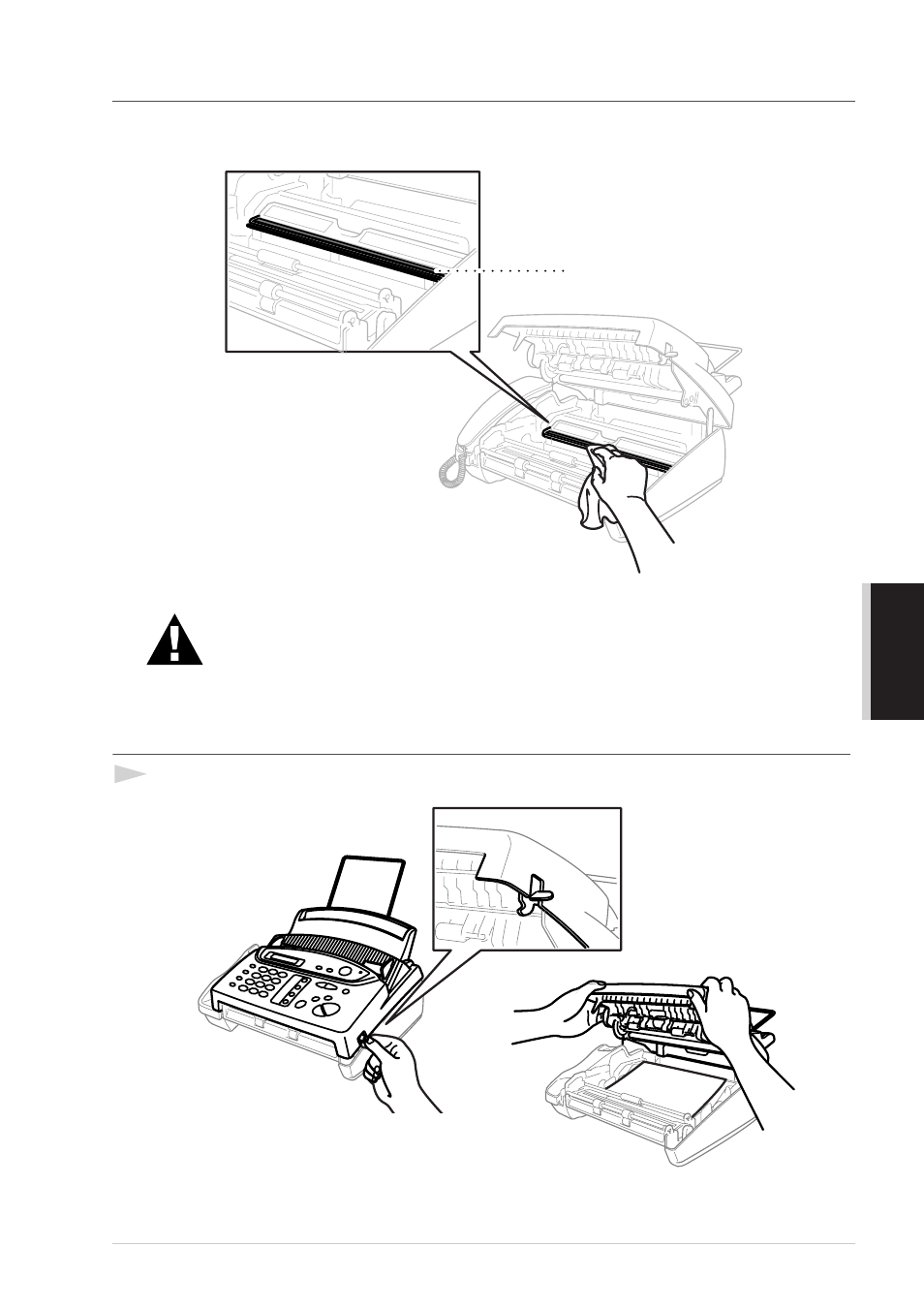 Cleaning the print head, Changing the ribbon | Brother T74 User Manual | Page 77 / 98