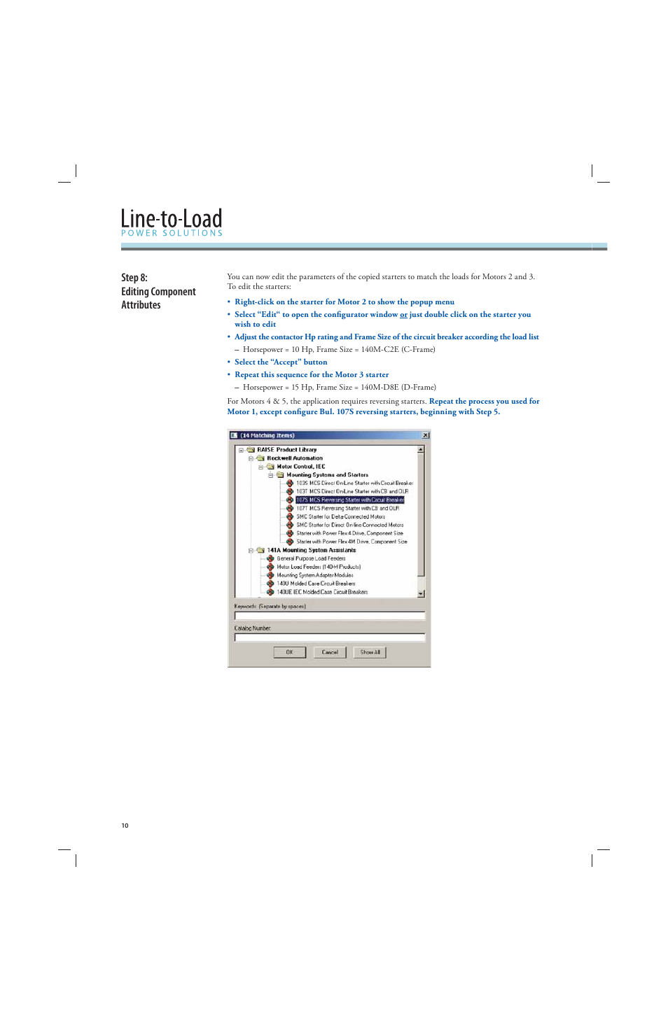 Step 8: editing component attributes | Rockwell Automation 141A Mounting Ssystem MCS Star Tutorial User Manual | Page 12 / 40