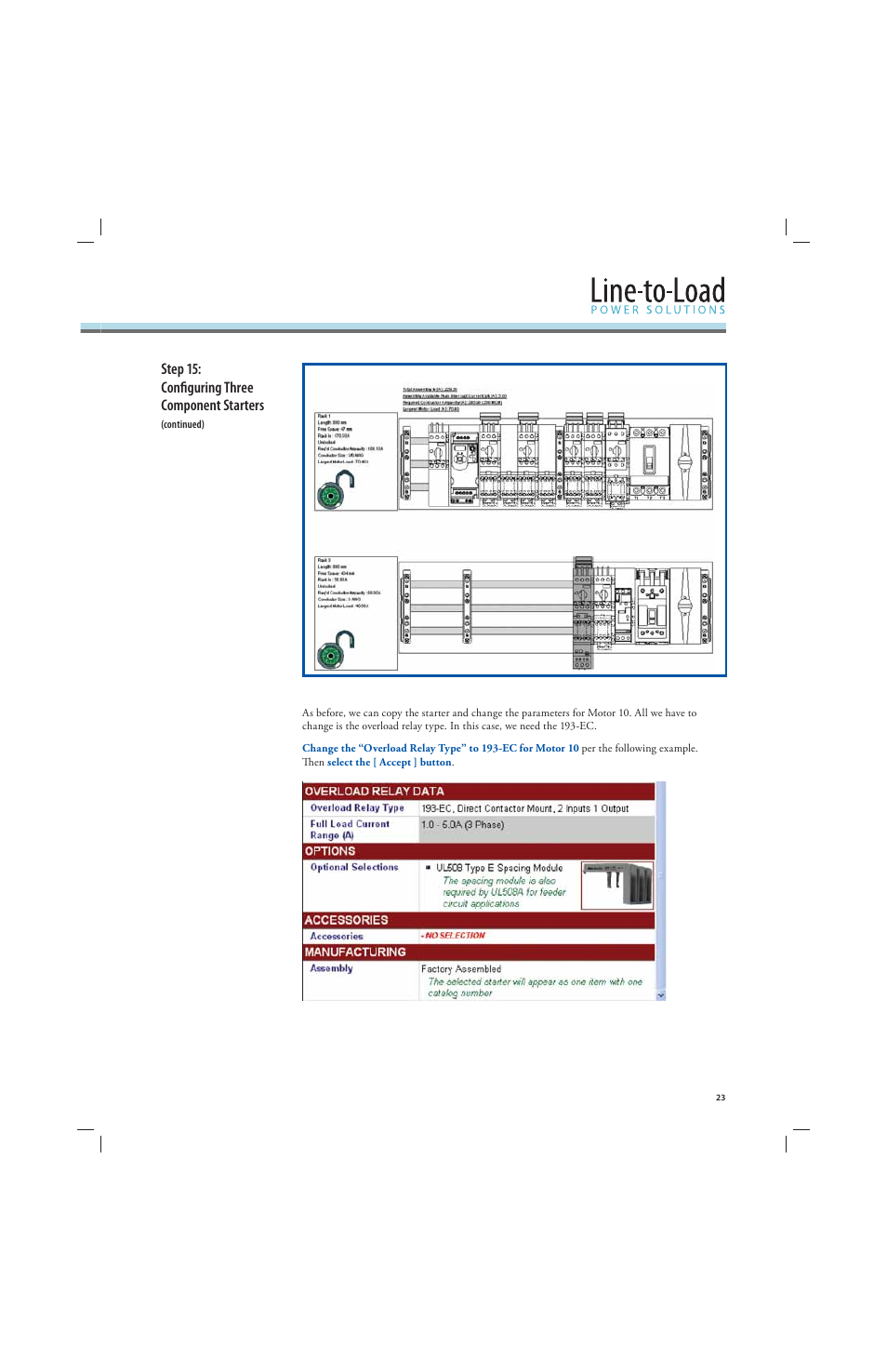 Step 15: confi guring three component starters | Rockwell Automation 141A Mounting Ssystem MCS Star Tutorial User Manual | Page 25 / 40
