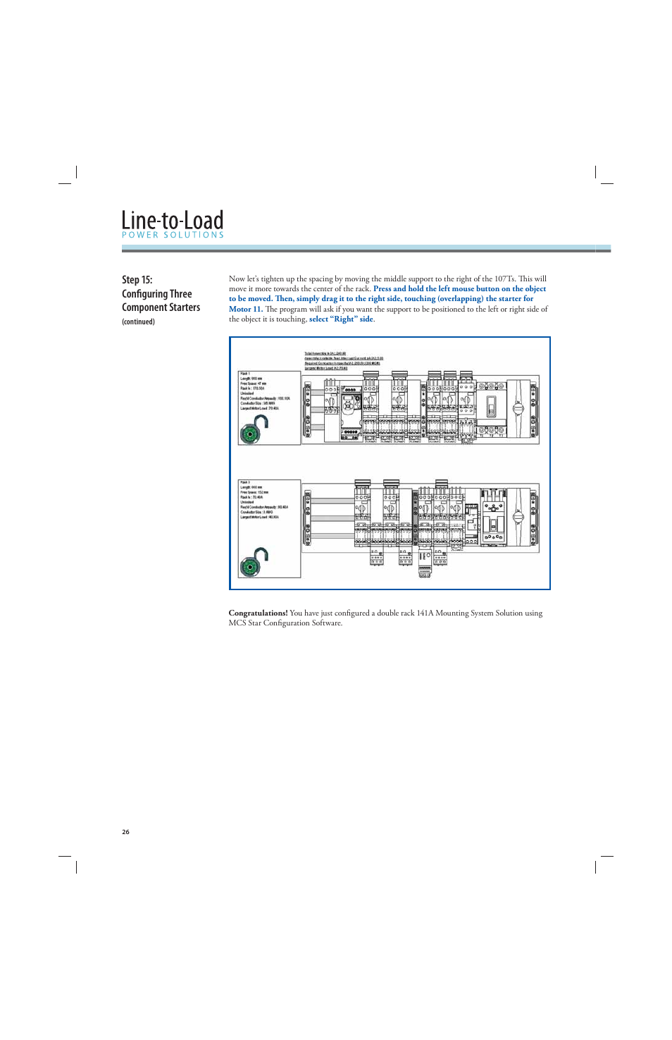 Step 15: confi guring three component starters | Rockwell Automation 141A Mounting Ssystem MCS Star Tutorial User Manual | Page 28 / 40