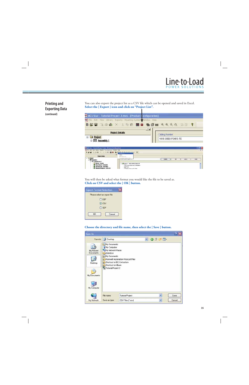 Printing and exporting data | Rockwell Automation 141A Mounting Ssystem MCS Star Tutorial User Manual | Page 37 / 40
