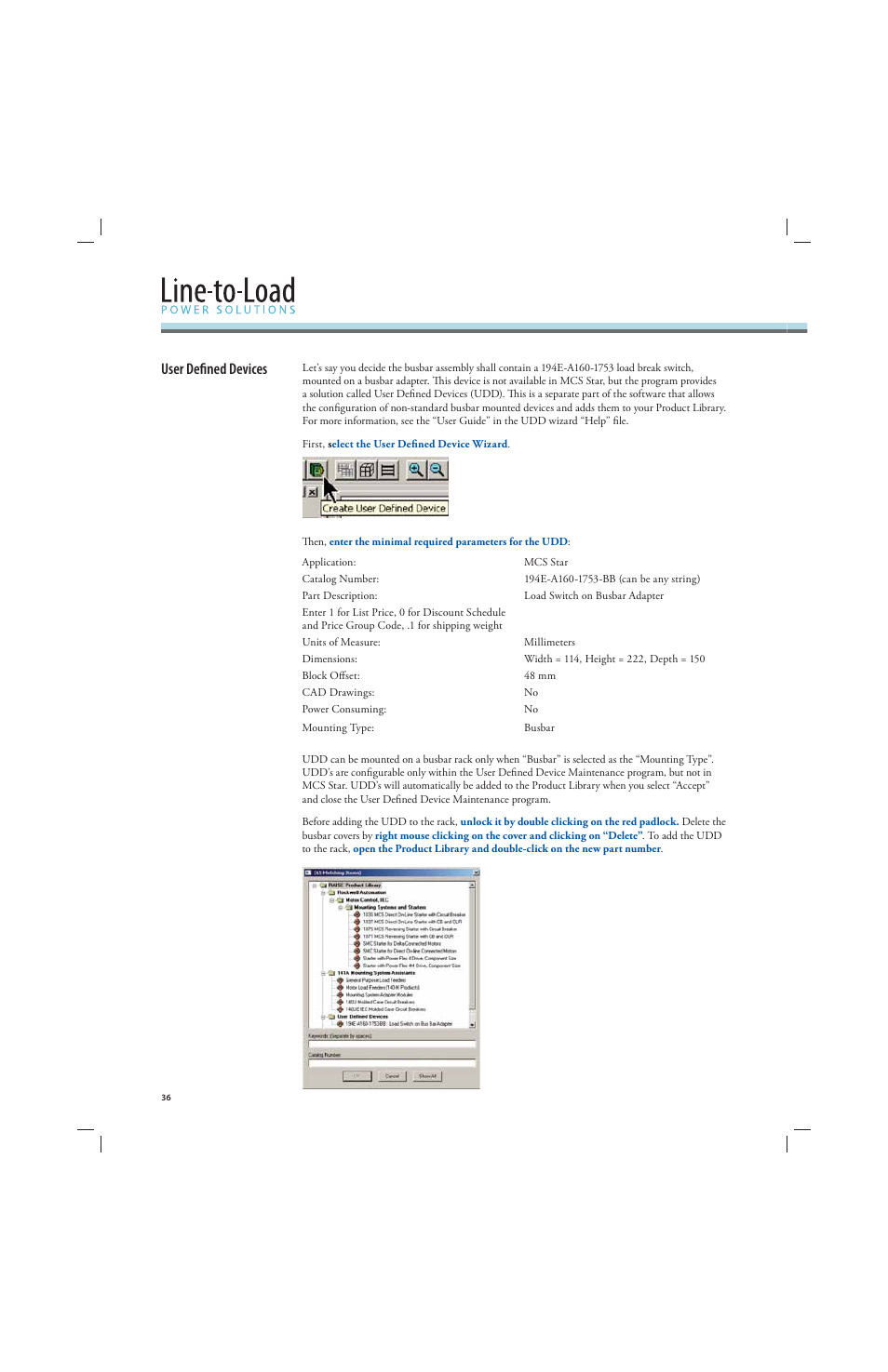 User defi ned devices | Rockwell Automation 141A Mounting Ssystem MCS Star Tutorial User Manual | Page 38 / 40