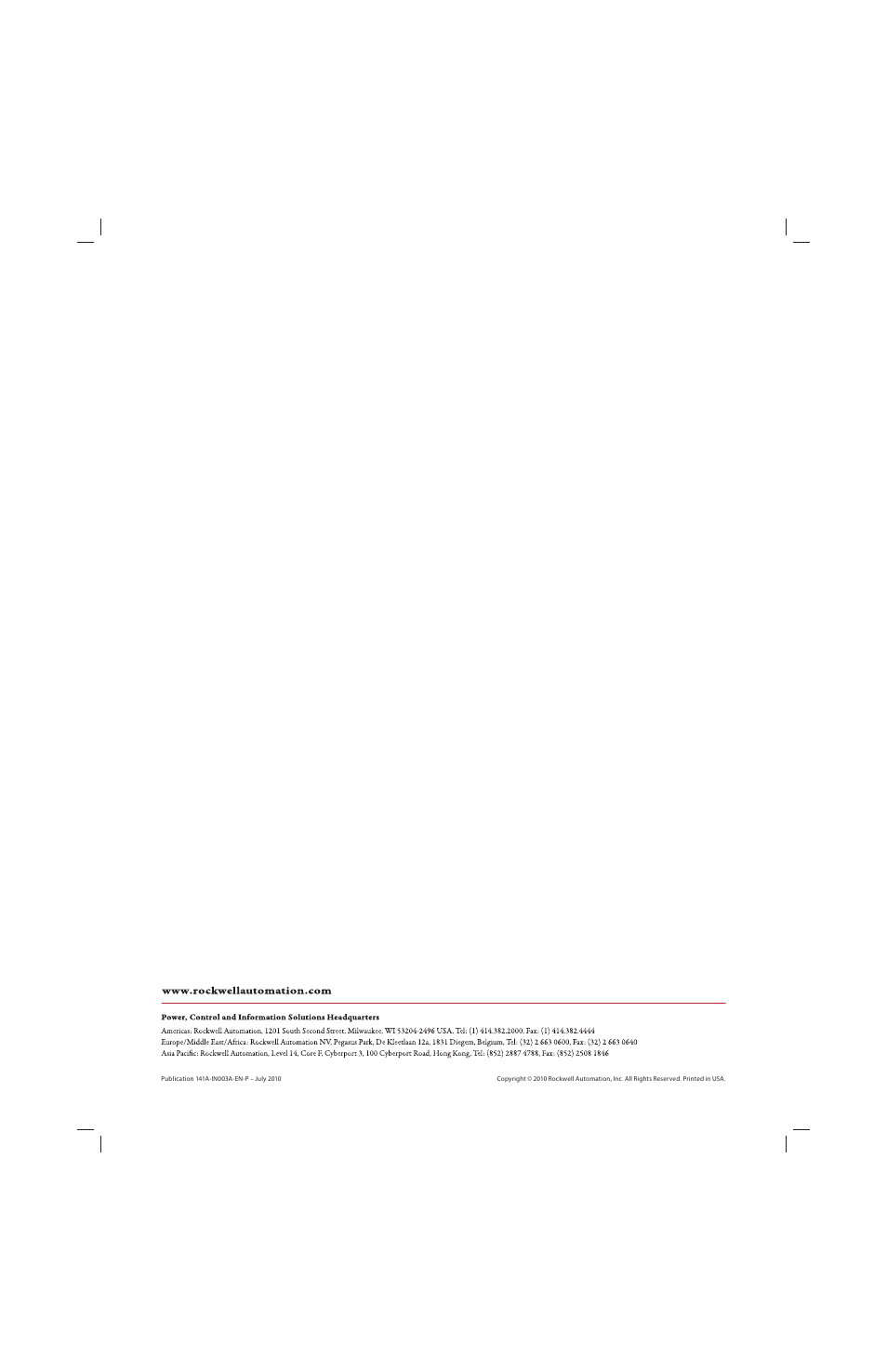 Rockwell Automation 141A Mounting Ssystem MCS Star Tutorial User Manual | Page 40 / 40