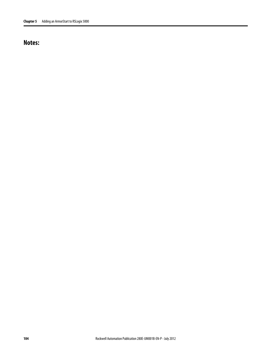 Notes | Rockwell Automation 284E ArmorStart with EtherNet/IP - User Manual User Manual | Page 104 / 348