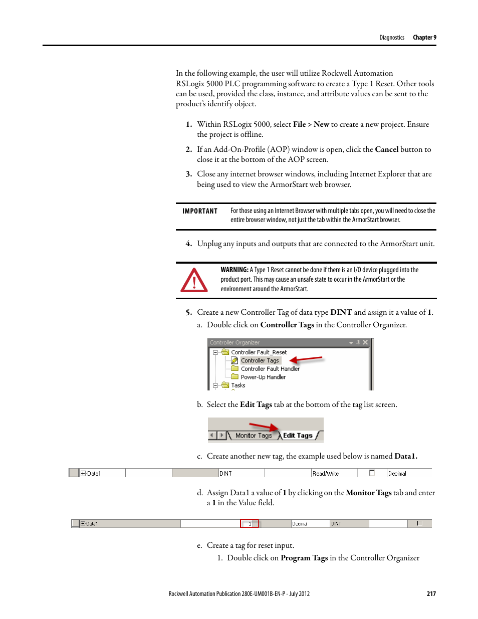 Rockwell Automation 284E ArmorStart with EtherNet/IP - User Manual User Manual | Page 217 / 348