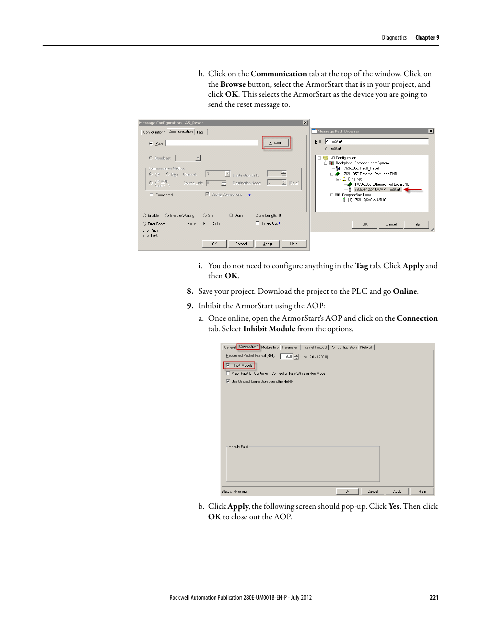 Rockwell Automation 284E ArmorStart with EtherNet/IP - User Manual User Manual | Page 221 / 348