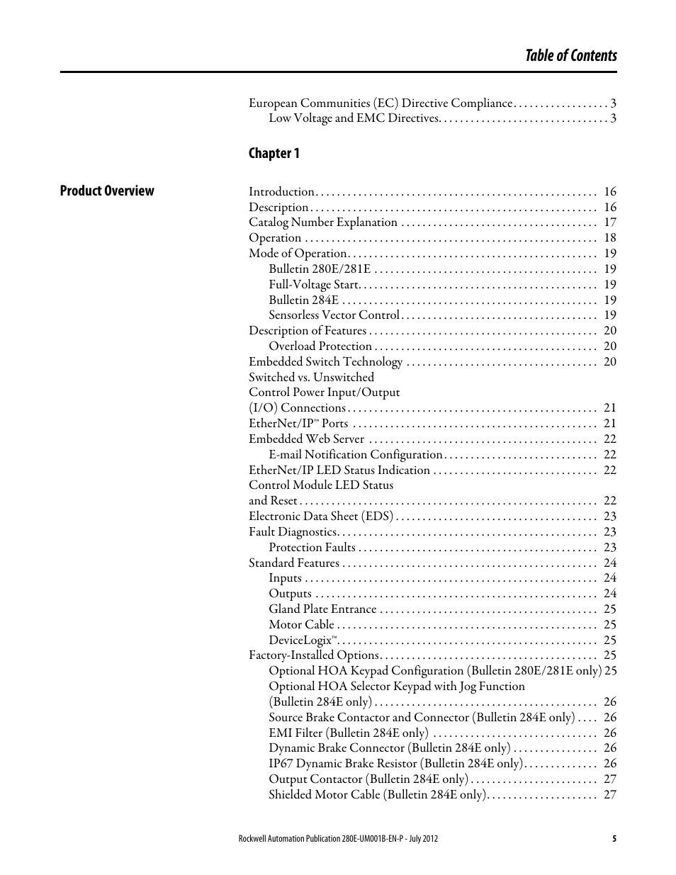 Rockwell Automation 284E ArmorStart with EtherNet/IP - User Manual User Manual | Page 5 / 348