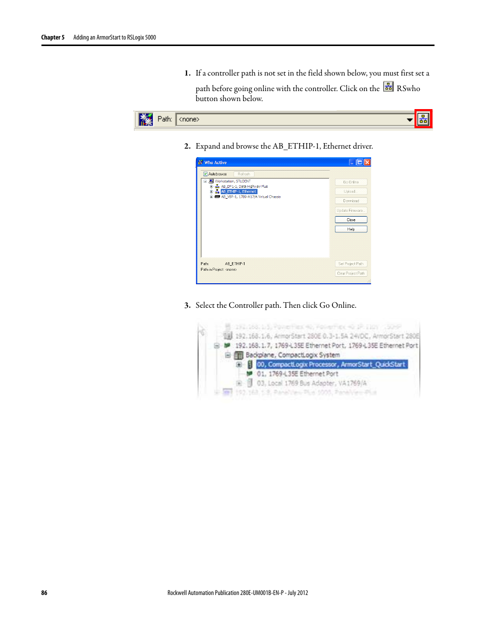 Rockwell Automation 284E ArmorStart with EtherNet/IP - User Manual User Manual | Page 86 / 348