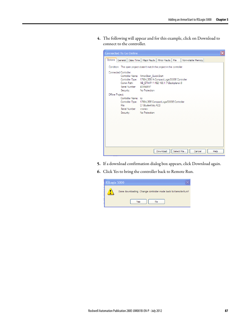 Rockwell Automation 284E ArmorStart with EtherNet/IP - User Manual User Manual | Page 87 / 348