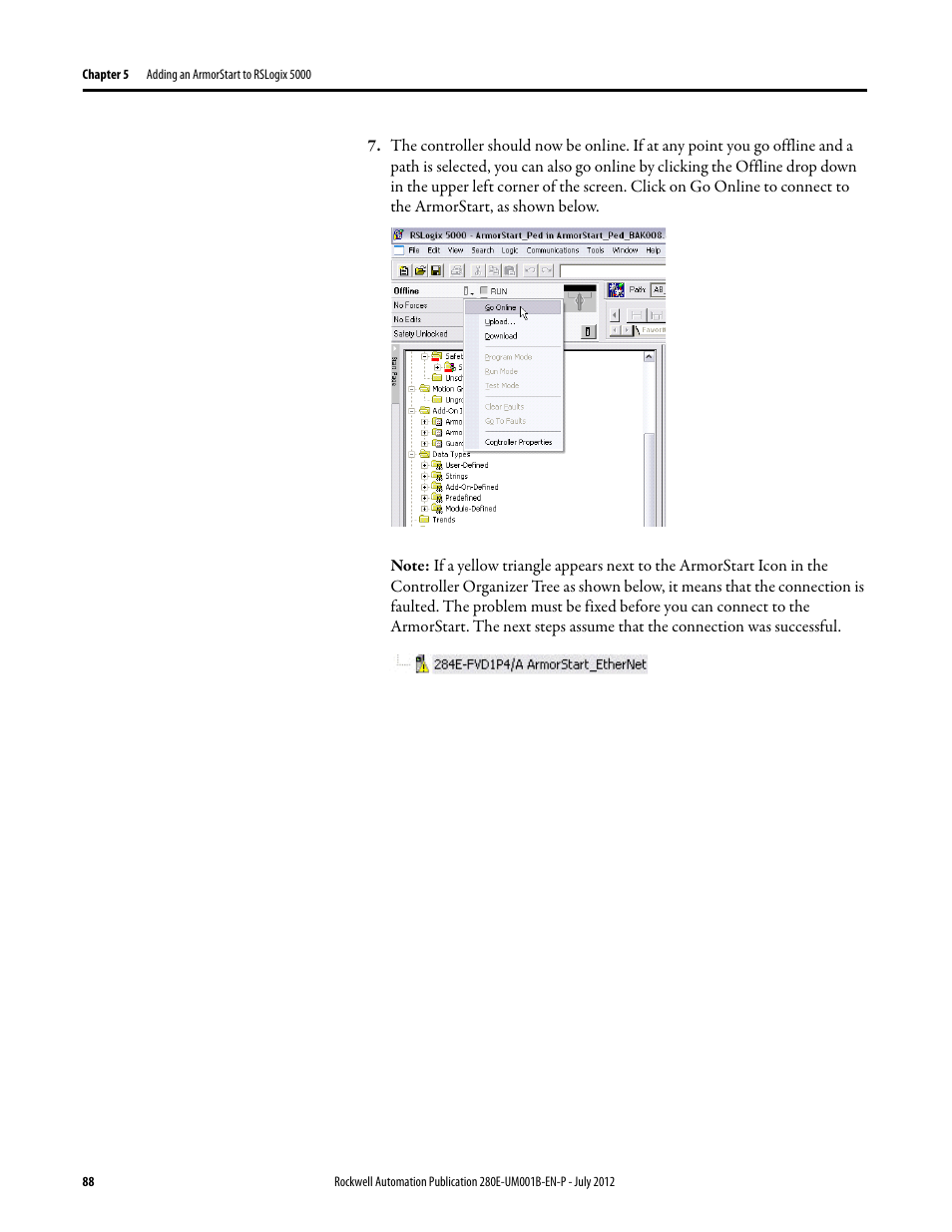 Rockwell Automation 284E ArmorStart with EtherNet/IP - User Manual User Manual | Page 88 / 348