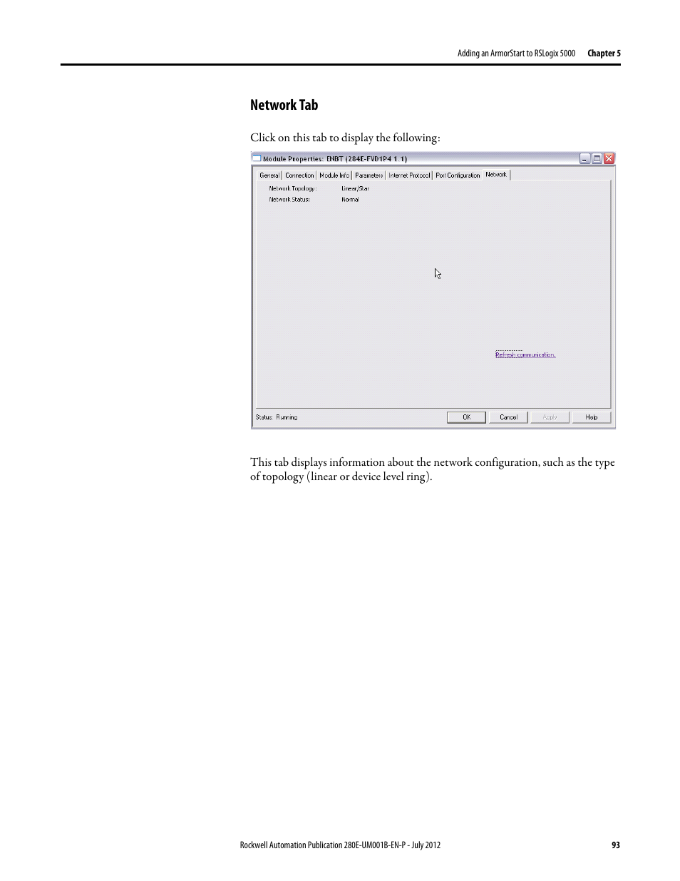 Network tab | Rockwell Automation 284E ArmorStart with EtherNet/IP - User Manual User Manual | Page 93 / 348