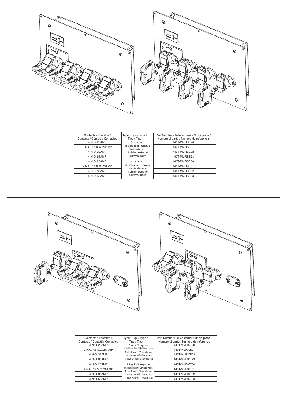 Rockwell Automation 440T Prosafe Multi Key Rotary Key Switches User Manual | Page 2 / 4