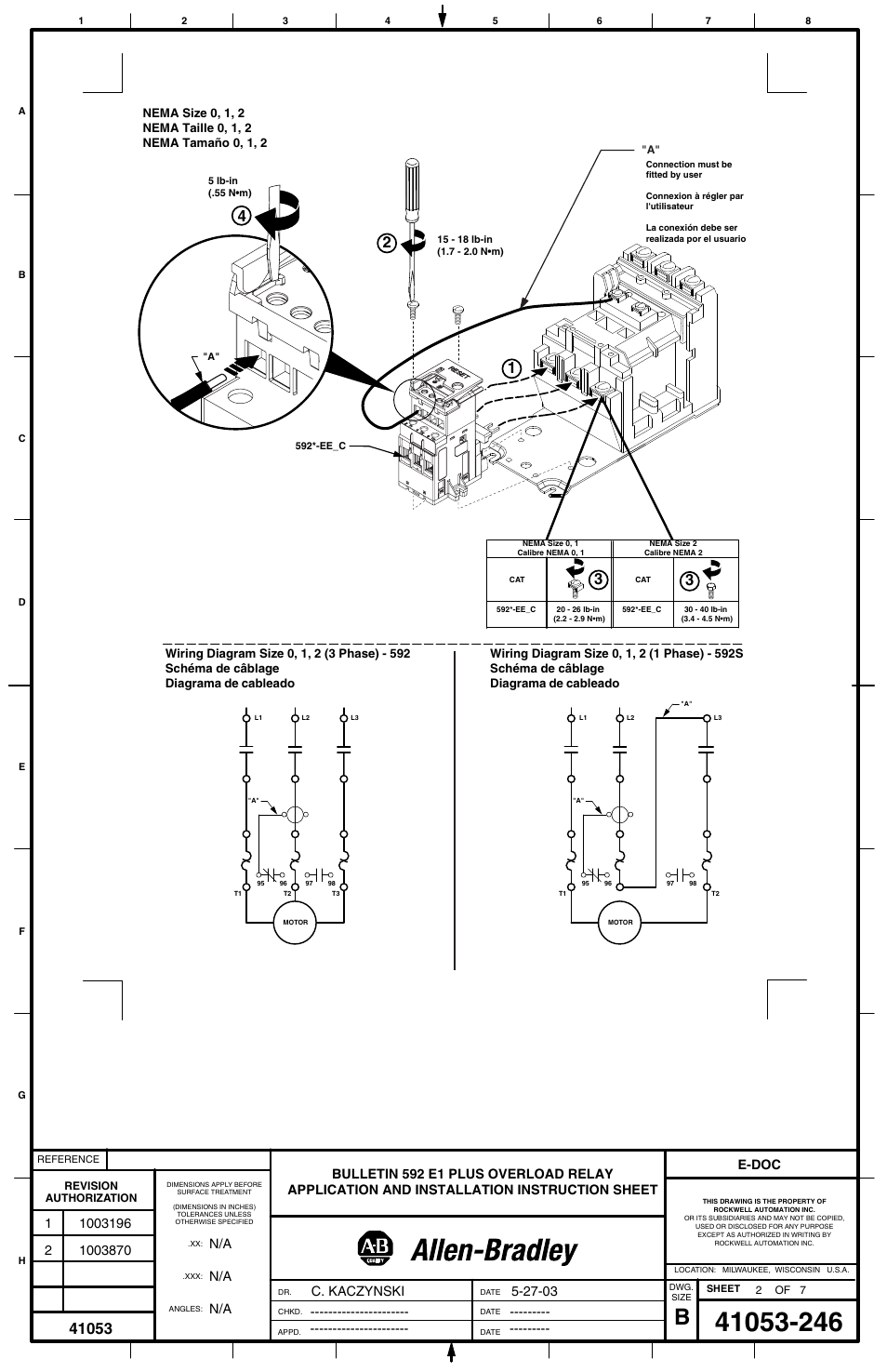 E-doc | Rockwell Automation Not Specified NEMA E1 Plus Instruction Sheets User Manual | Page 2 / 6