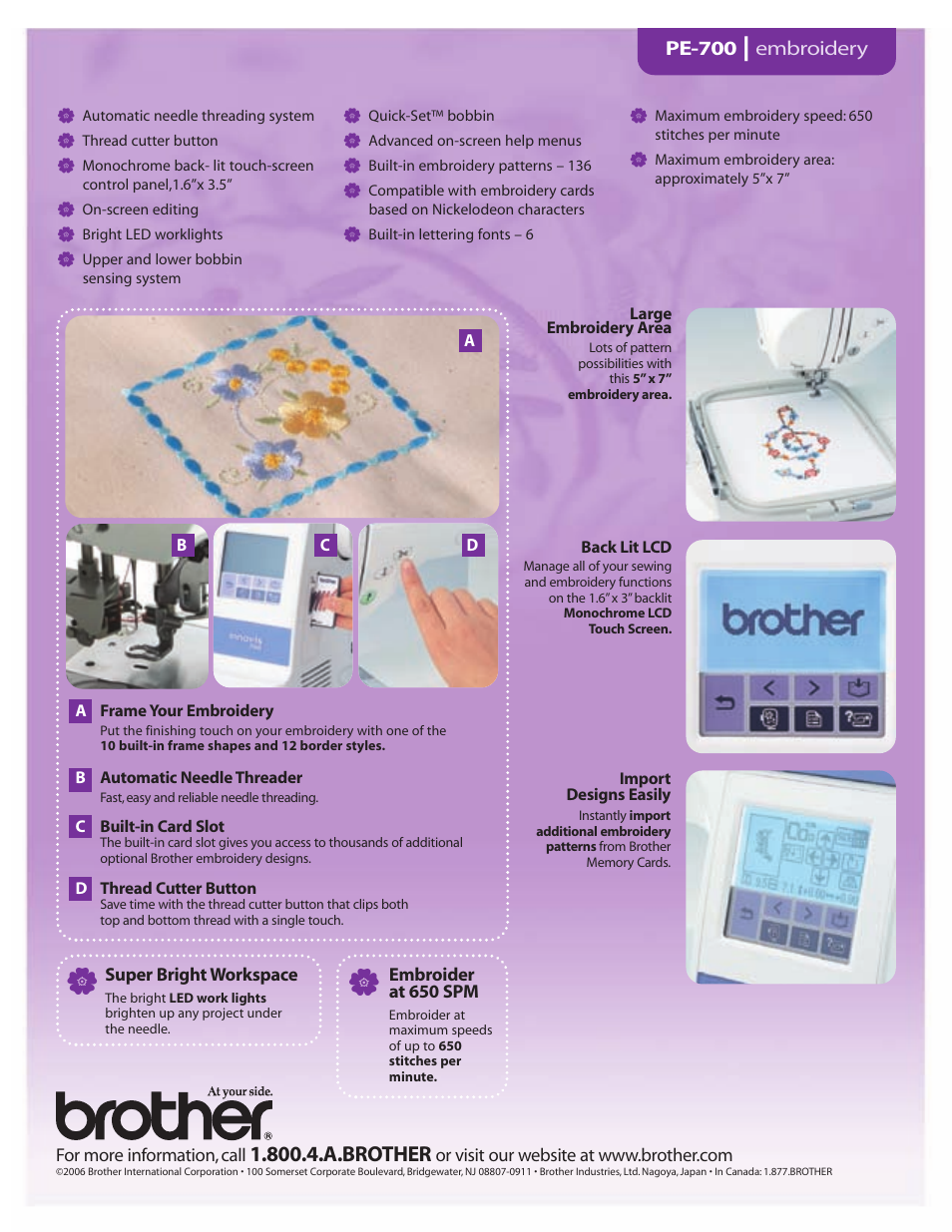 A.brother | Brother PE-700 User Manual | Page 2 / 2