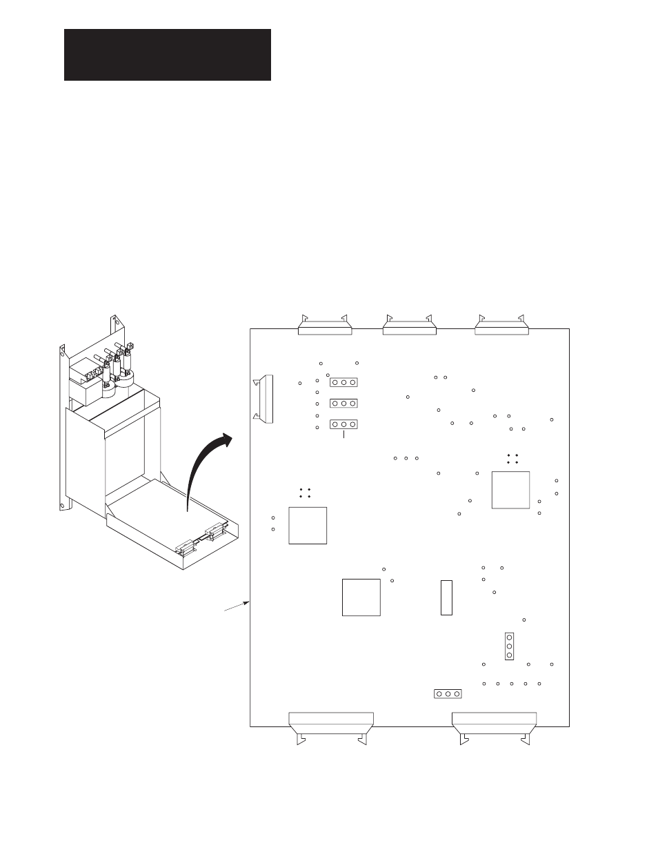 Main control board, Figure 2.8 main control board hardware location | Rockwell Automation 1395 Digital DC Drive FRN 5-10.10/9.30 User Manual | Page 32 / 312