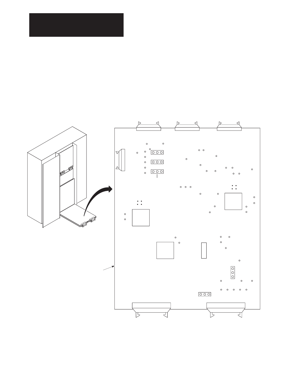 Figure 4.7 main control board hardware location, Main control board | Rockwell Automation 1395 Digital DC Drive FRN 5-10.10/9.30 User Manual | Page 74 / 312