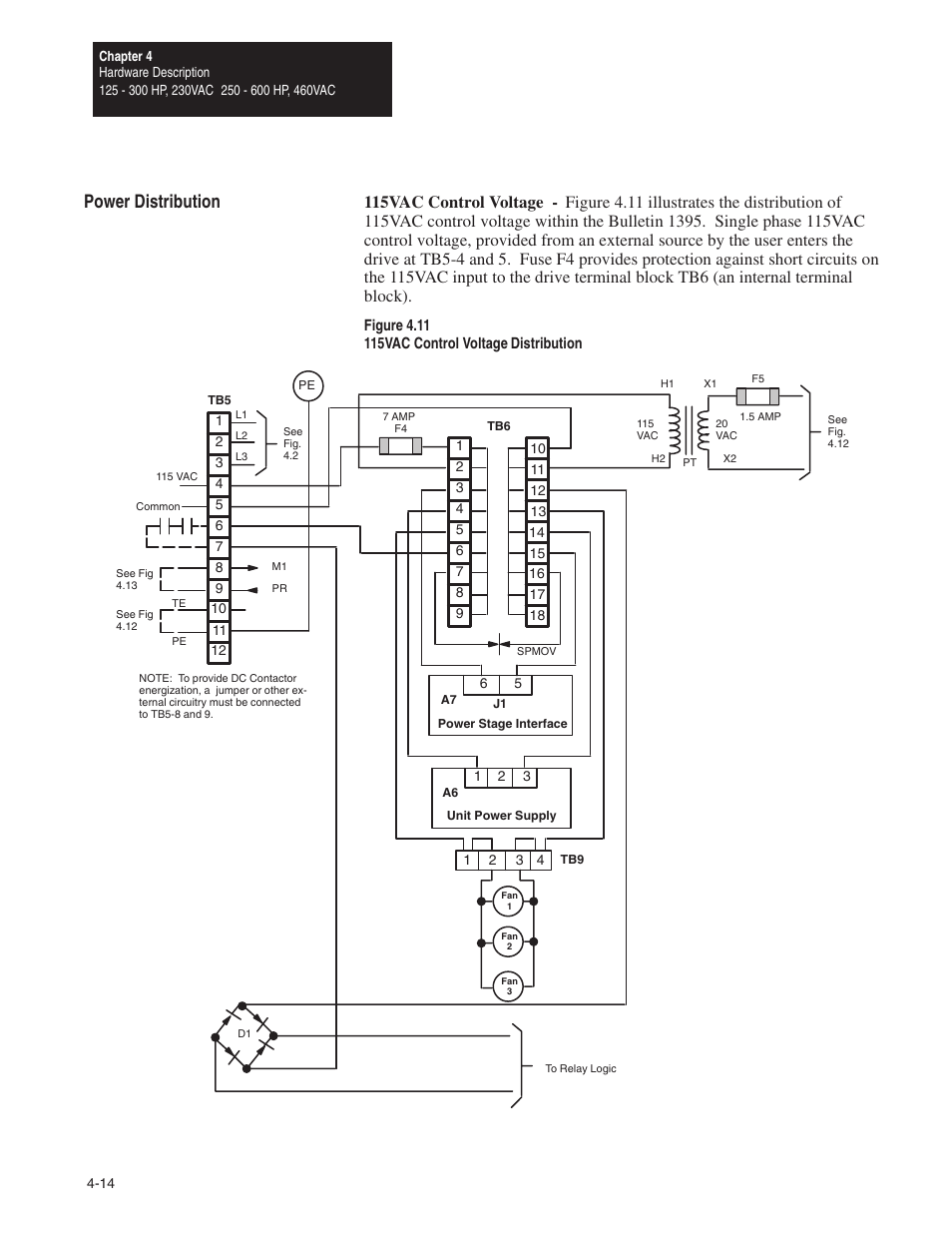 Power distribution | Rockwell Automation 1395 Digital DC Drive FRN 5-10.10/9.30 User Manual | Page 78 / 312