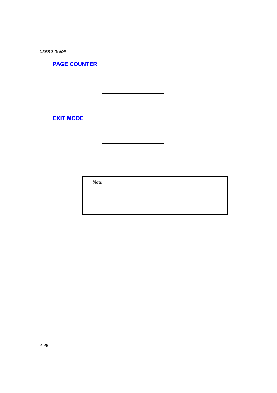 Exit mode, Exit mode -48, See 4-48.) | Brother HL-1660E User Manual | Page 115 / 258
