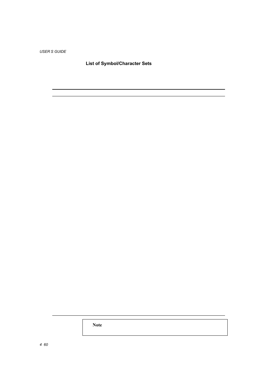 List of symbol/character sets -60 | Brother HL-1660E User Manual | Page 127 / 258