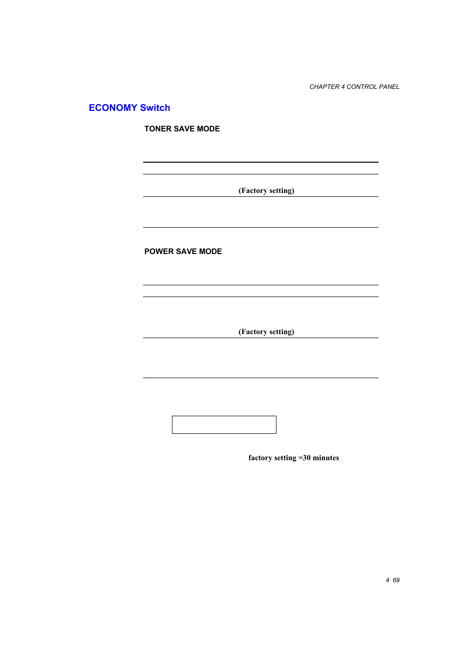 Economy switch, Economy switch -69, Toner save mode -69 | Power save mode -69, Life expectancy of the toner cartridge | Brother HL-1660E User Manual | Page 136 / 258