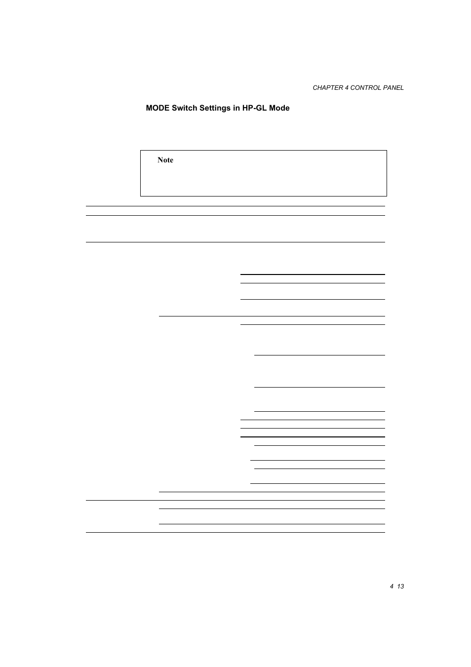 Mode switch settings in hp-gl mode -13 | Brother HL-1660E User Manual | Page 80 / 258